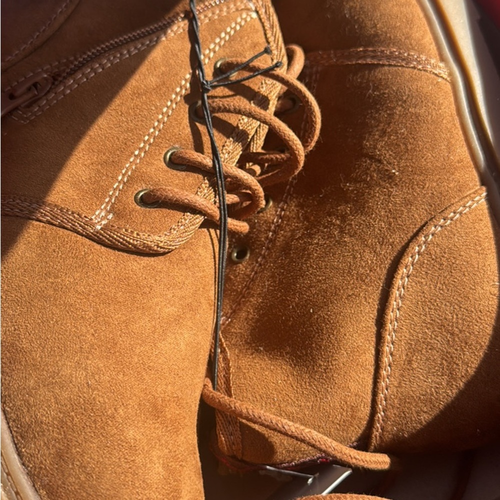 Boys Tan Suede Boots